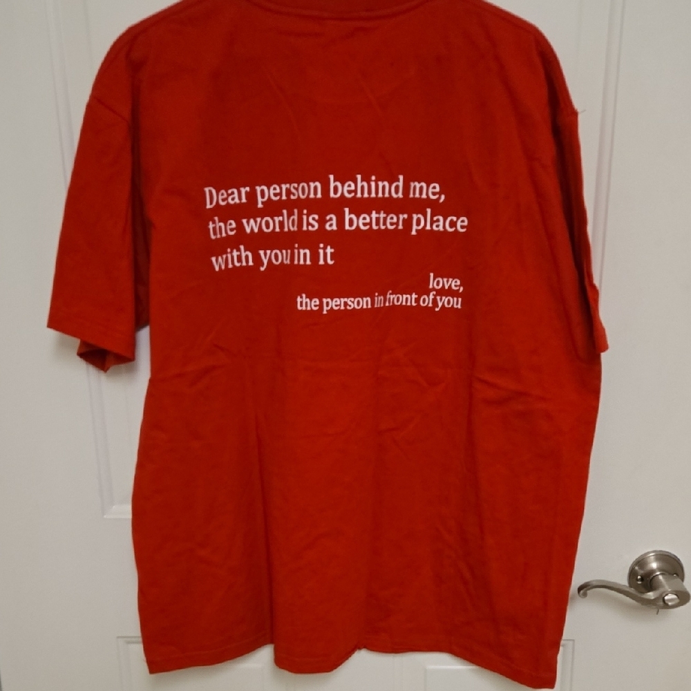 Inspirational 'You Are Enough' Statement T-Shirt in Crimson - Picture 4 of 8